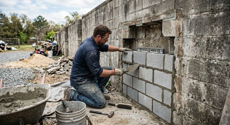 Cinder Block Wall Repair in Orlando, FL