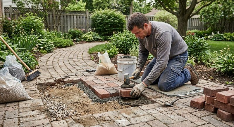 Entryway Brick Repair in Orlando, FL