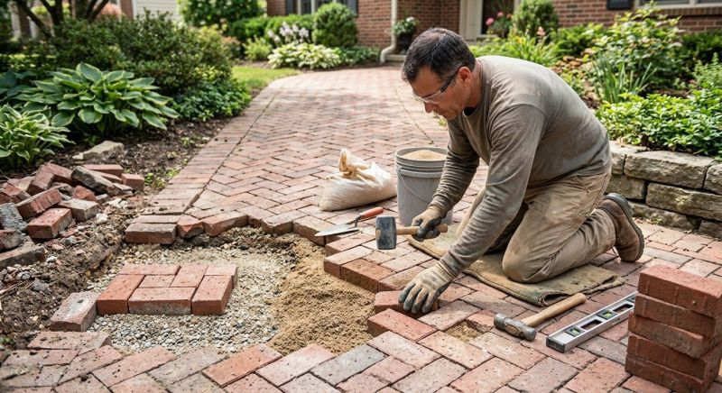 Entryway Brick Repair in Orlando, FL